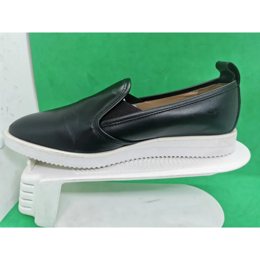 Everlane Women's Black Leather Slip On Platform Casual Size 7.5 Comfort Shoes
